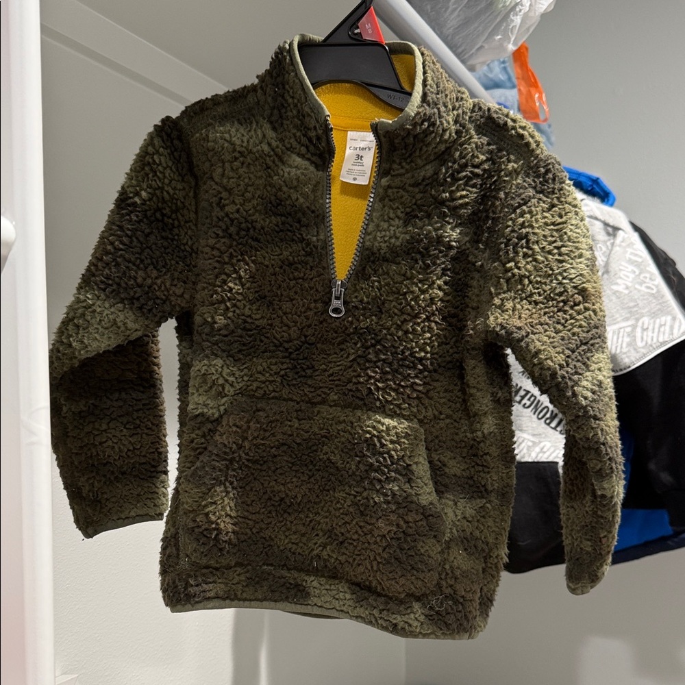 Carter’s 3T Cozy Green Fleece Kids Pullover